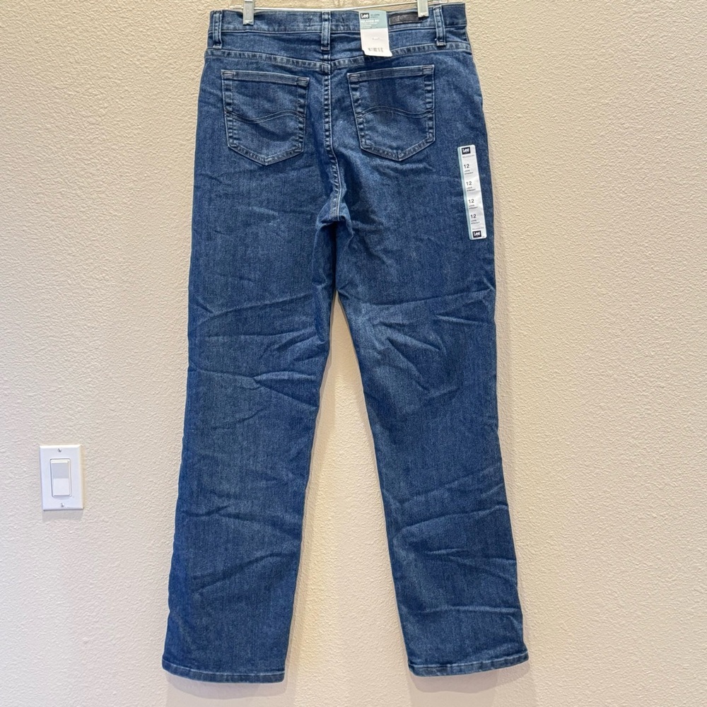 LEE new size 12 LONG new with tags stretch relaxed fit jeans denim NWT straight